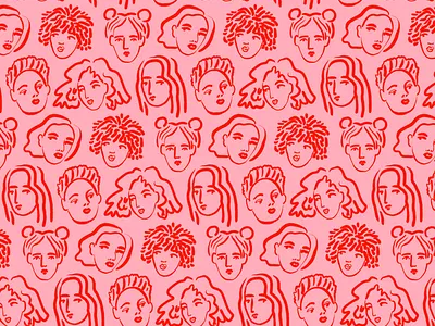 Faces bodil jane character digital drawing folioart girls illustration line pattern portrait women