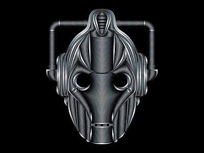 Cyberman adobe illustrator cyberman doctor who scifi vector vector illustration
