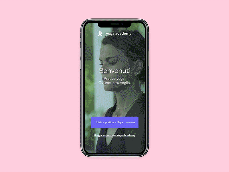 Yoga Academy - Welcome app app design digital mobile app smartphone ui uidesign uiux ux ux design