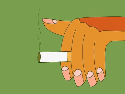 Smoke hand art cigarette color design drawing fingers graphic hand illustration leah schmidt leahschm leahschmidt line procreate