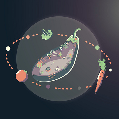 Farm art design farm flat food illustration illustrator planets product vector vectorart vegetables web world