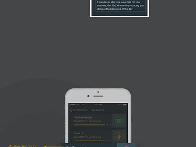 Heavy Equipment Operator Gamification App app badge branding color color palette design gamify icon illustration level progress reward typography ui ui kit ux