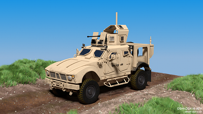 Oshkosh M-ATV Game Vehicle 3d 3dart 3dgraphics 3dmodelling 3dscene b3d blender3d blender3dart digital 3d oshkosh m atv vehicle