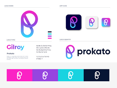 Prokato Branding for ITSM Software abstract app icon brand identity branding branding design business customer design designs gradient illustration letter logo logo designer logo mark management modern software technology