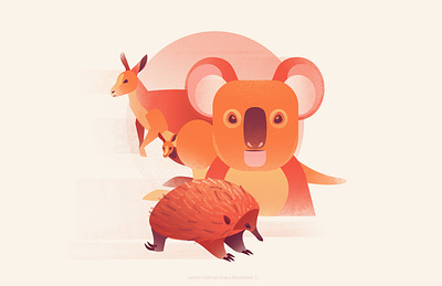 Save Australia adobe illustrator adobe photoshop affinitydesigner animals australia branding bushfire design echidna editorial fire forest fire holland illustratie illustration kangeroo koala outback vector wild animals