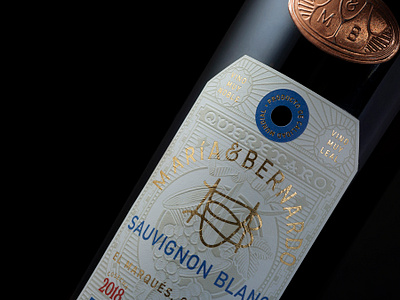 M&B Wine Label badge illustration label design monogram packaging design wine wine bottle wine label