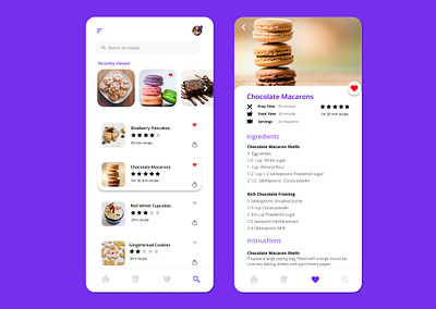 Recipe baking dailyui design desserts dribble dribble shot ingredients recipe uidesign uiux