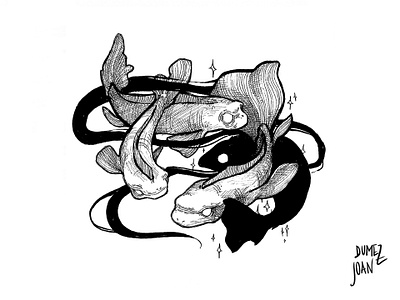 Inktober Misfit bw doodle fish illustration inking inktober inktober2019 joandumez misfit pen