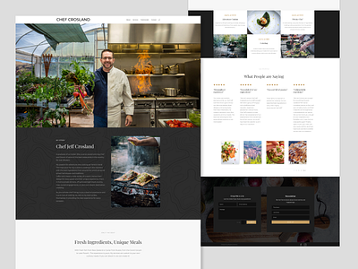 Chef Crosland adventure branding chef design mockup photography web design website