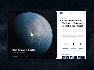 NASA - The Second Earth brand identity color scheme flat icon minimal typography vector web web design website