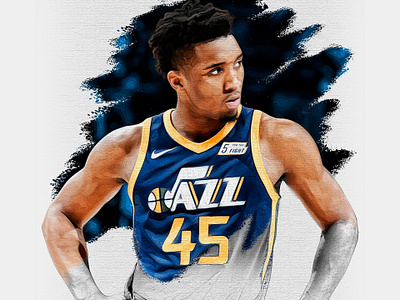 End of Season Illustrations—Donovan Mitchell donovan mitchell illustration photoshop utah jazz