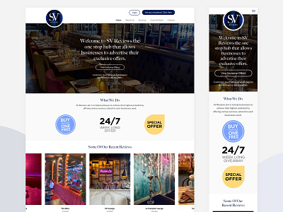 SV Reviews - Website Design branding invision mobile ui sketch app typography ui web