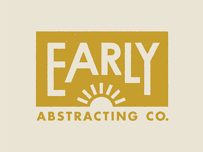 Early Abstracting Co. 1940s legal logo logo design retro sun sunrise titlework titling vintage