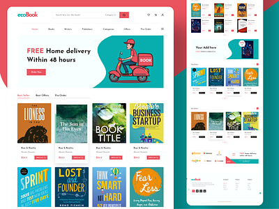 Book e-commerce landing page design design dribbble e commerce e commerce design e commerce landing page e commerce theme e commerce website ui ux web web design web ui web ui design website xd design