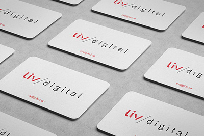 liv/digital Business Cards branding business cards logo logo design typography