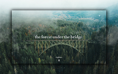 Day 360: The Forest Under The Bridge Landing Page. branding clean design graphic design interface landing page landingpage minimal web design website