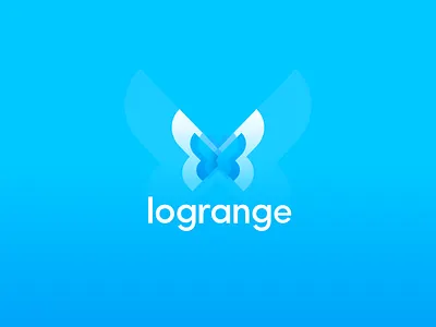 Butterfly Logotype. Logrange streaming database. branding butterfly database identity design information logo logotype velocity
