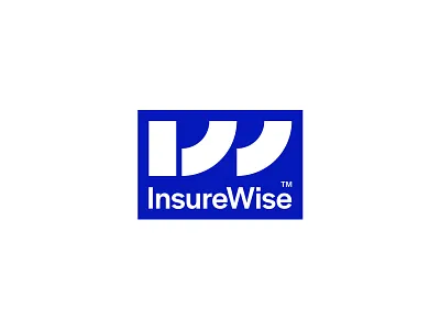 InsureWise Logo blue circle circle logo design geometry grid insure insurence logo logotype simple yellow