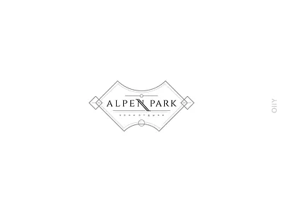 Rejected logo |34| Alpen Park brand branding design icon logo logotype park rejected relaxation typography vector
