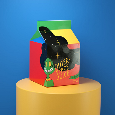 OUTER-SPACE JUICE 3d art 3d character 3d illustration 3dcharacter alien branding c4d c4dart colors creative design illustration juice