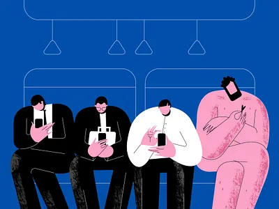 In Subway brutal design flat heart illustration subway valentine day vector web