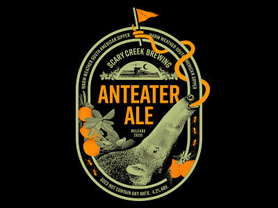 Anteater Ale badge beer beer art beer can beer label bottle art bottle design branding brew brewery brewing can art label label art label design liquor package design packaging sticker wine label