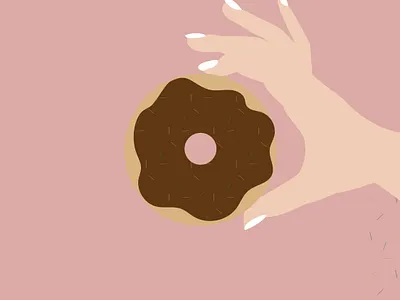 donut illustration adobe fresco color palette color scheme design donut graphic illustration pink