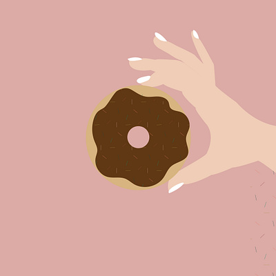 donut illustration adobe fresco color palette color scheme design donut graphic illustration pink