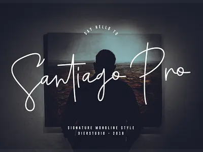Santiago Pro - Free Signature Font font font design font family fonts free font free fonts freebie freebies typeface typography