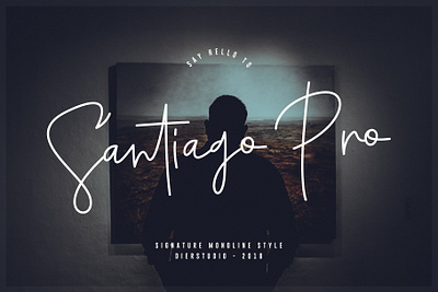 Santiago Pro - Free Signature Font font font design font family fonts free font free fonts freebie freebies typeface typography