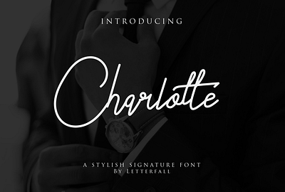 Charlotte - Free Stylish Signature Font font font design font family fonts free font free fonts freebie freebies typeface typography