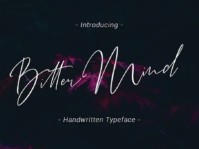 Bitter Mind - Free Script Font font font design fonts free font free fonts freebie freebies poster typeface typography typography design