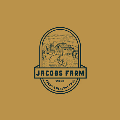Vintage logo concept design for Farm company