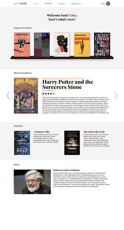 Goodreads - Casestudy books casestudy design goodreads layout