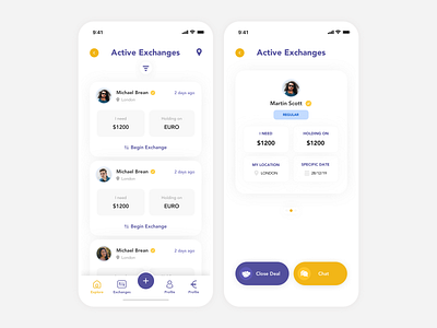 Money Exchange App app apple apple design branding design inspiration ios product design ui ux