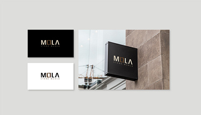 Mola logo black gold logo logotype luxury solid white
