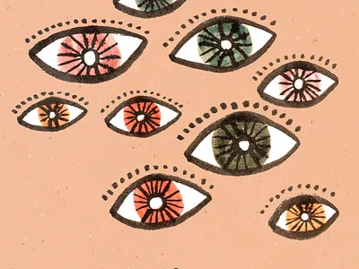 Eyes color doodle drawing eyeball eyes illustration ink pattern pen texture tombow