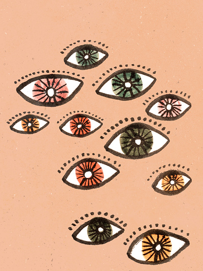 Eyes color doodle drawing eyeball eyes illustration ink pattern pen texture tombow