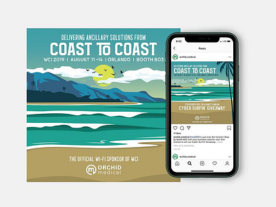 Orchid Medical: Coast to Coast branding design flat design illustration vector