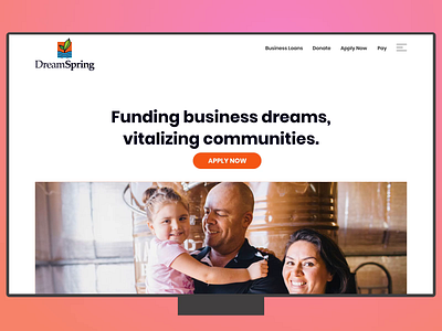 DreamSpring.org landing page business finance fintech icons illustration landing page landing page ui landingpagedesign ui