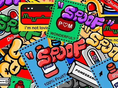 "SPOOF" advertising ar artwork branding consumerism false gallery iconography illustration sculpture vector videography