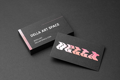 Della Art Space adobe photoshop branding business card business card design business card mockup color design gradient graphic design minimal typography