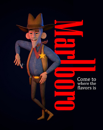 Cowboy character diseño modeling render