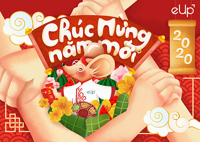 Tet Holiday 2020 in EUP design illustration