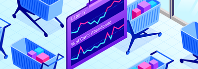 Business Analytics - Solutions Brief abandoned analytics business cart gradient illustration illustrator isometric logs lost metrics product profit shopping shopping cart stroke traces vector