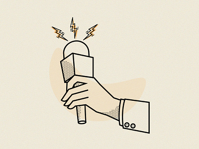 Hot Mic Illustration behance design designs dribbble icon illustration illustrator logo minimal music news vector