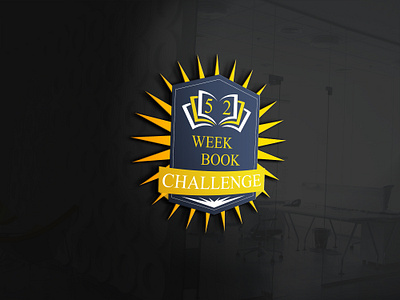 52 WEEK BOOK CHALLENGE branding clean design flat icon identity illustration illustrator lettering logo logodesign