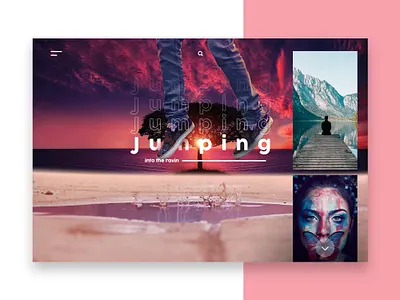 Jumping - Landing Page UI Design branding design fantasy jumping landing page ui ui design ux ux design vans