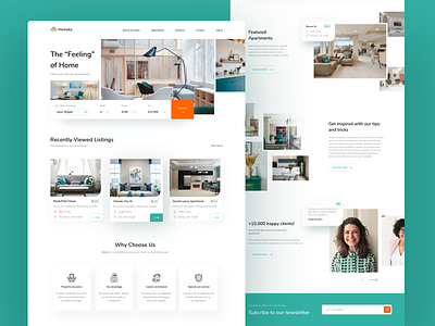 Homyku Landing page (Redesign) apartment buy card client dailyinspiration design home homepage landingpage noansa property redesign sell simple ui uidesign uitrends uiux webdesign website