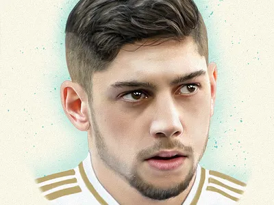 Fede Valverde art arte color dibujo digitalart diseño drawing fanart fede valverde futbol mexico ozgaleano portrait real madrid retrato